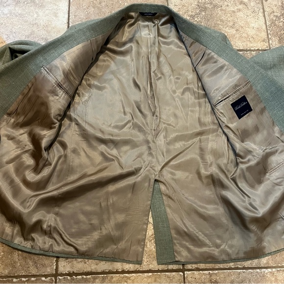 Brooks Brothers Mens Olive Green Silk/Linen/Wool Blend 2 Button Blazer Size 43 R - Picture 11 of 11